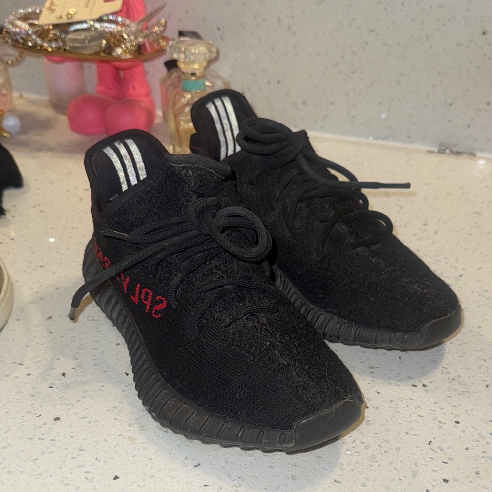 Authentic yeezy Boost 350 V2 Black with Red Details